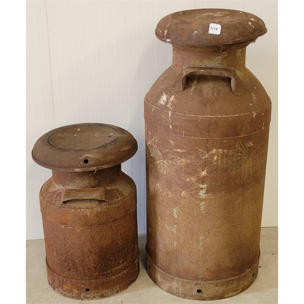 LOT OF 2 - MILK CANS