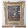 Image 1 : HOUSE IN FOREST BY UNKNOWN ARTIST - FRAMED OIL ON BOARD