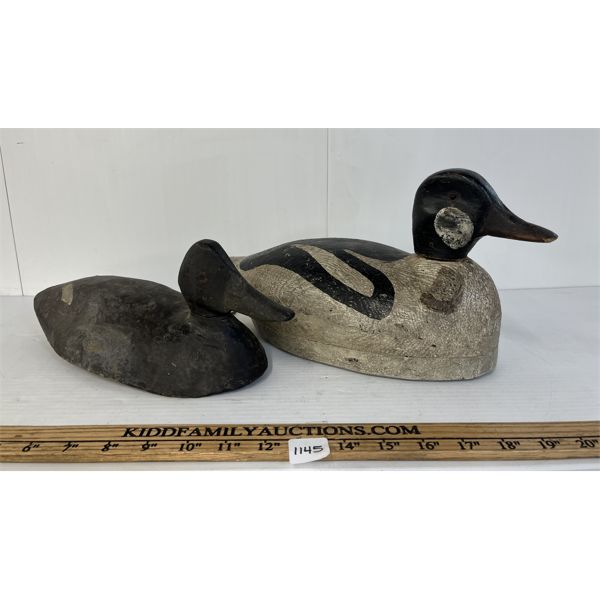 LOT OF 2 - WOODEN DUCK DECOYS