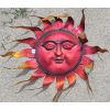 Image 1 : GALVANIZED SUN FACE GARDEN DECOR
