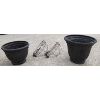 Image 2 : LOT OF 4 - HANGING FLOWER POTS - INCL POTS
