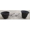 Image 3 : LOT OF 4 - HANGING FLOWER POTS - INCL POTS