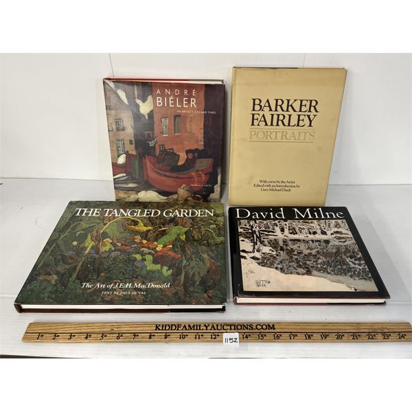LOT OF 4 - ART PUBLICATIONS - INCL THE TANGLED GARDEN, BARKER FAIRLEY PORTRAITS, ETC