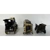 Image 5 : LOT OF 3 - CAST IRON LOCOMOTIVES & CARS - INCL OVERLAND LIMITED CO.