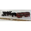Image 1 : LOT OF 3 - CAST IRON LOCOMOTIVES & CARS - INCL OVERLAND LIMITED CO.