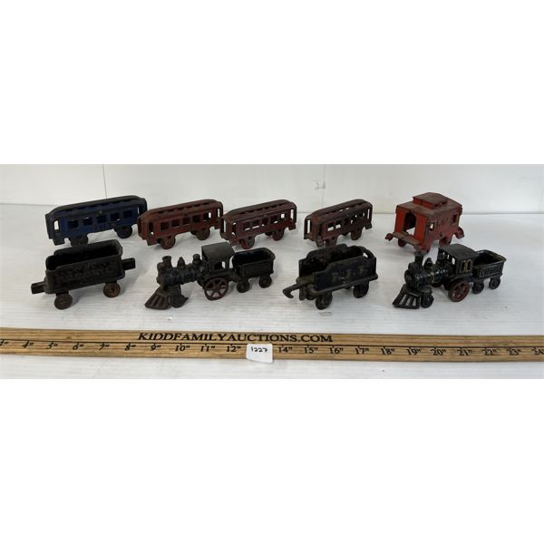 LOT OF 9 - CAST IRON LOCOMOTIVES - INCL VICTOR