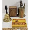 Image 2 : LOT OF 4 - BRASS BELL, BLOW TORCH, SUPERIOR SWIFT SET, ETC