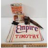 Image 1 : LOT OF 6 - MAPLE SYRUP CANS - EMPIRE SEED BAG, ETC.