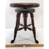 Image 1 : CLAW FOOT SWIVEL PIANO STOOL - SEE ALL PICS