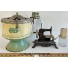 Image 1 : LOT OF 3 - SUNNY SUZY TOY WASHING MACHINE, PRESSED STEEL SEWING MACHINE, ETC.