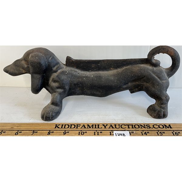 CAST IRON DACHSHUND BOOT SCRAPER 