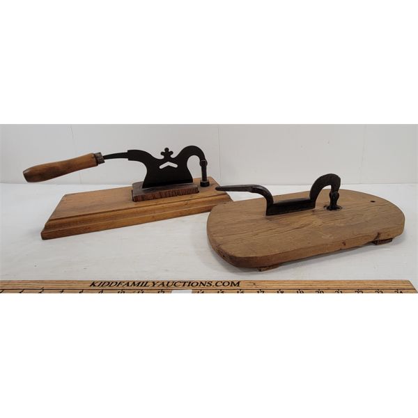 LOT OF 2 - 19TH CENTURY (?) TOBACCO CUTTERS