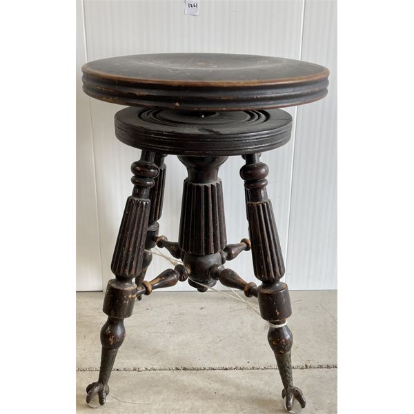 CLAW & BALL FOOTED SWIVEL PIANO STOOL