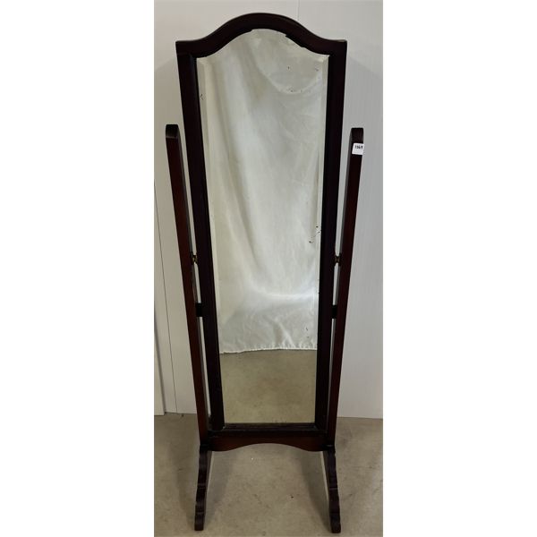 MAHOGANY FULL LENGTH SWIVEL MIRROR 