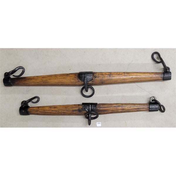 LOT OF 2 - WOOD & METAL HAMES 