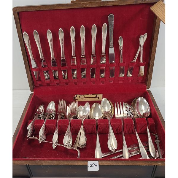 SILVER PLATED CUTLERY SET - 83 PCS 