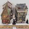 Image 2 : LOT OF 2 - HERTIAGE VILLAGE TAVERN & DICKENS VILLAGE THEATRE OF THE MACABRE PROCELAIN MINIATURES