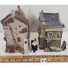 Image 4 : LOT OF 2 - HERTIAGE VILLAGE TAVERN & DICKENS VILLAGE THEATRE OF THE MACABRE PROCELAIN MINIATURES