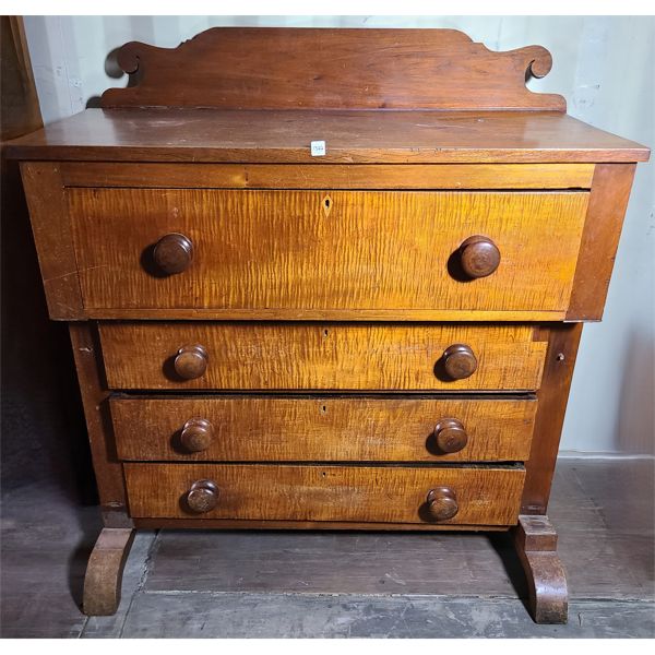 OAK 4 DRAWER BONNET CHEST
