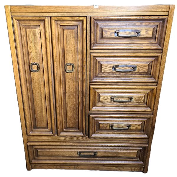 OAK HIGH-BOY DRESSER - CEDAR LINED