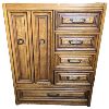 Image 1 : OAK HIGH-BOY DRESSER - CEDAR LINED