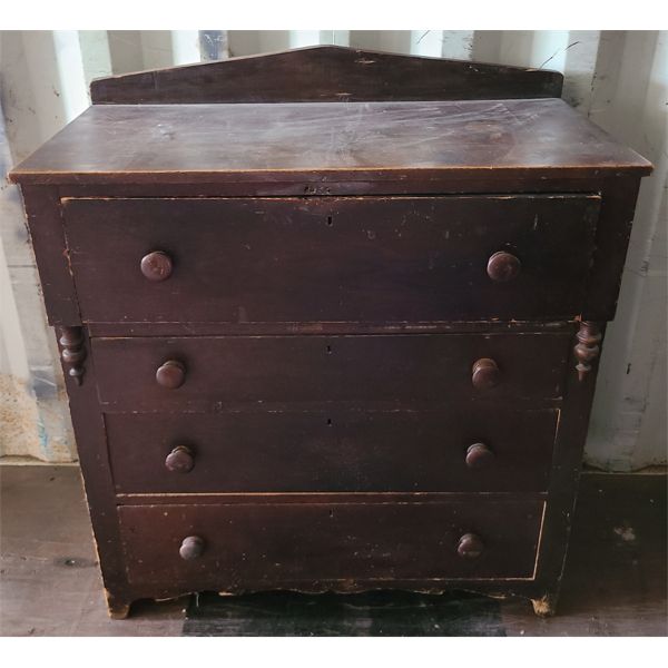 4-DRAWER DROP FRONT CEDAR DRESSER  