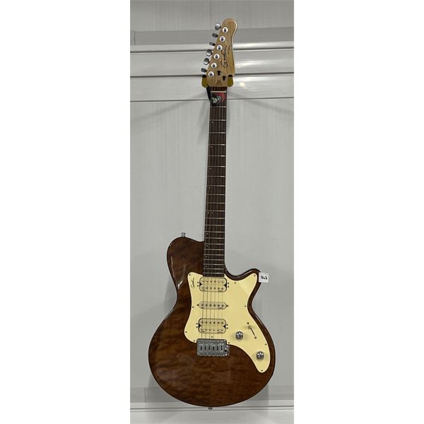 LOT OF 2 - GODIN SDXT ELECTRIC GUITAR W/ CASE & PAX MODEL PX-12 INSTRU. FOOT SWITCH - SEE ALL PICS 