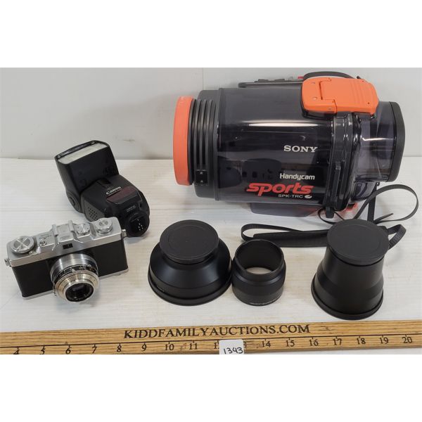 JOB LOT - CAMERAS & LENSES - INCL SONY, OPTINA & CANON