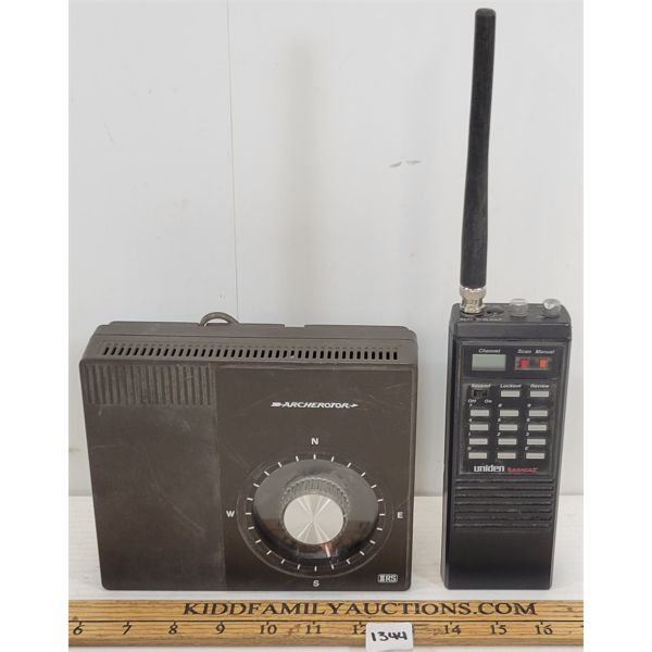 LOT OF 2 - UNIDEN CHANNEL SCANNER & ARCHEROTOR ANTENNA ROTATOR