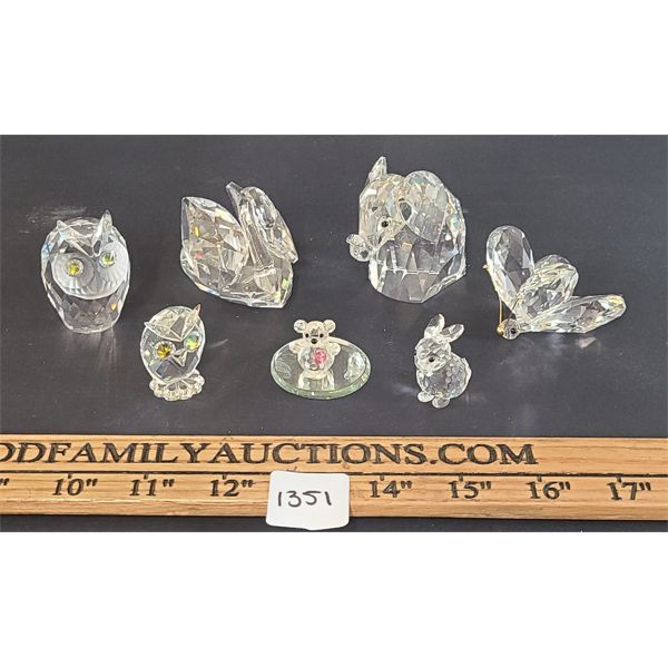 LOT OF 7 - SWAROVSKI CRYSTAL FIGURINES 