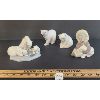 Image 1 : LOT OF 4 - LLADRO PORCELAIN POLAR BEAR FIGURINES 