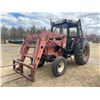 Image 1 : Case IH 885, 2 WD diesel tractor, CAB, showing 3587 hrs c/w 2255 loader c/w bucket & 3 prong bale fo