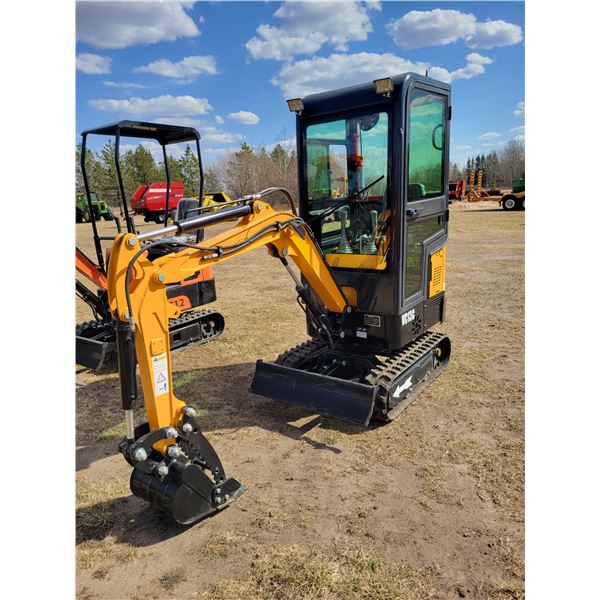 (Lots 58 & 59 are a Group Lot) 2023 VICSEC VC13C  Mini Excavator, Yellow/Black, Enclosed Cab, 13.5HP