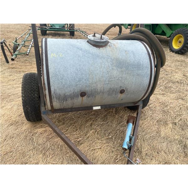 Galvanized water tank c/w axle