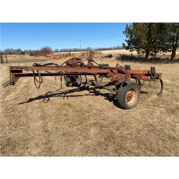 Approx. 10 ft deep tillage converted to ditch filler c/w tine harrow & ram