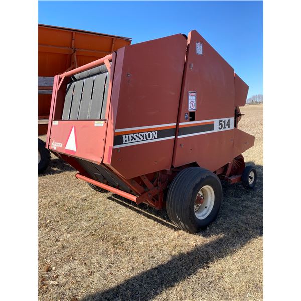 Hesston 514, 1000 PTO Rd baler, SN. 00695, PH (780) 991-1894