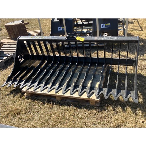 New 74" KC skid steer Rock bucket. BO6A1610