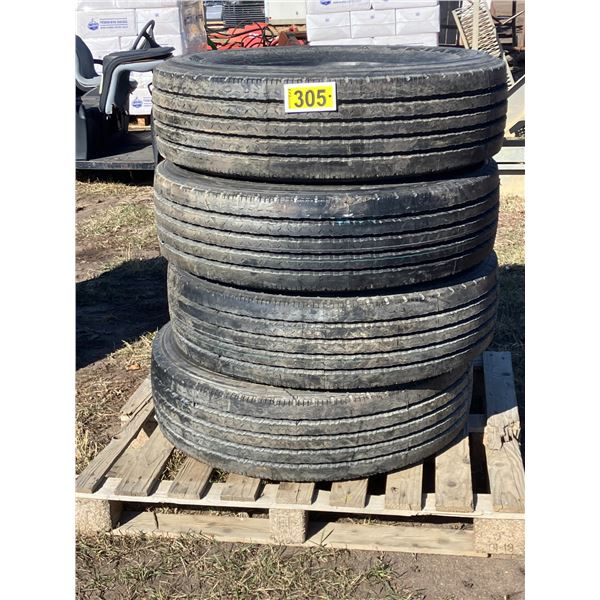 (So much each x 4).  New Triangle Semi tires. 275/70 R22.5 16 PR.