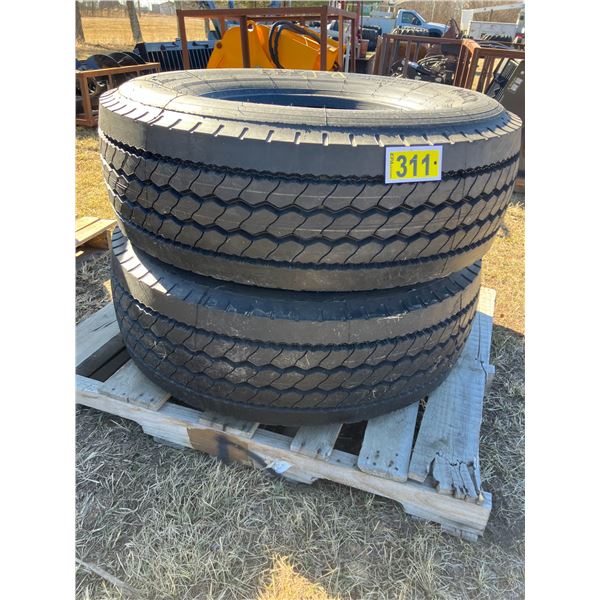 (So much each x 2). New Grizzly truck tires 385/65R22.5. M/S