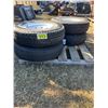 Image 1 : (So much each x 4). New STCI Durun trailer tires, ST 235/85R16 on 8-bolt rims.