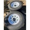 Image 2 : (So much each x 4). New STCI Durun trailer tires, ST 235/85R16 on 8-bolt rims.