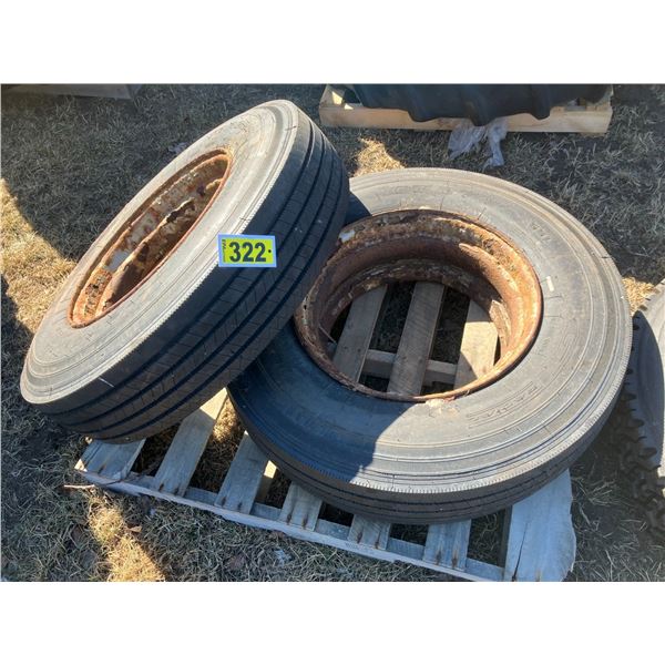 (So much each x 2) 10R225 tires. All steel radial.