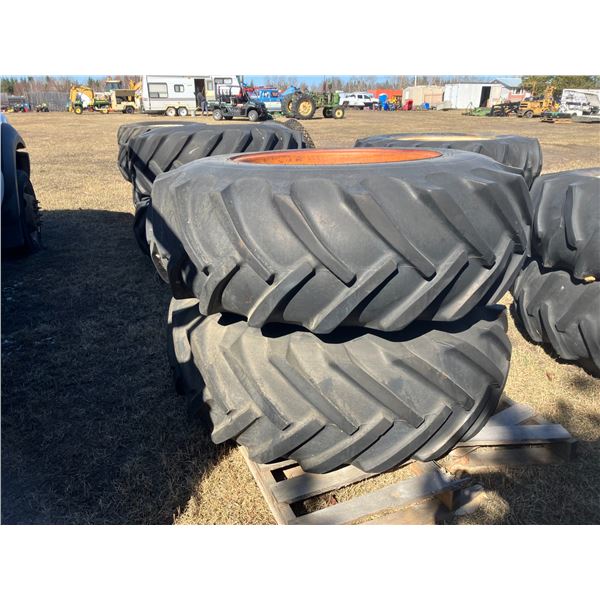 (So much each x 2) Two tires. 18.4-30 on 16" rim. 6ply