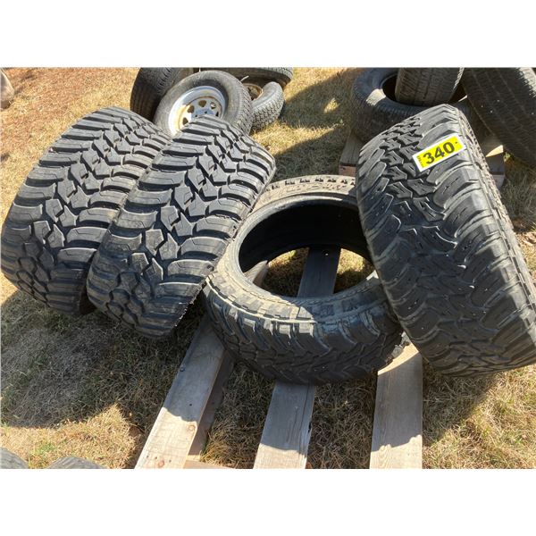 (So much each x 4) Terrain master tires. LT 305/55R20