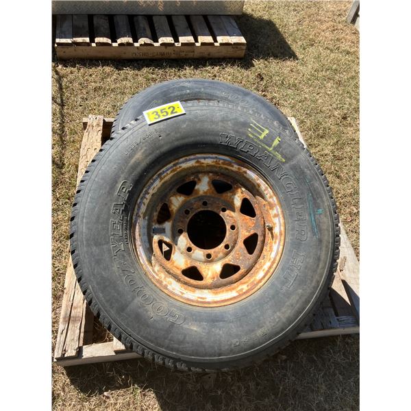 (So much each x 2) Goodyear wrangler tires on rims.