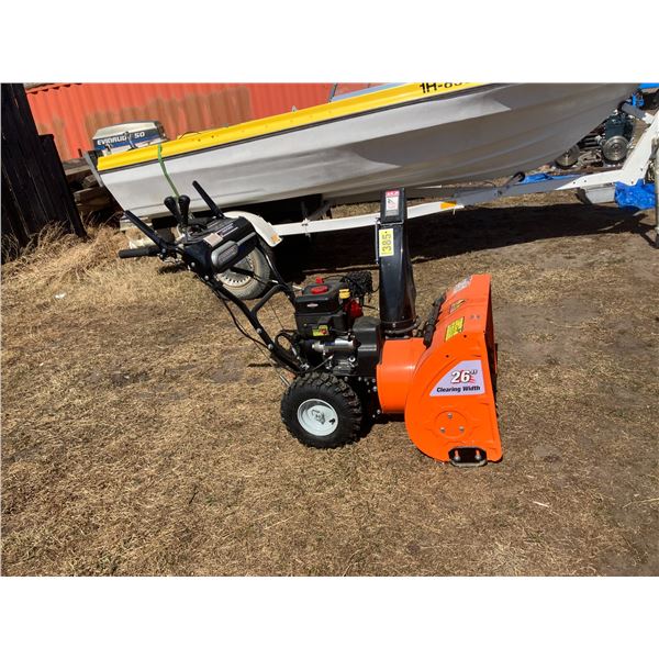 Yard Force 25" snow blower, 208cc (Like New)