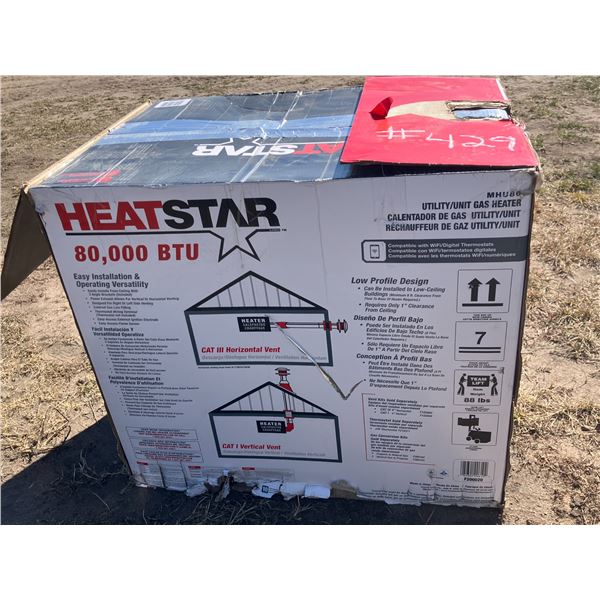 Heatstar 80,000 garage heater, natural gas (used)