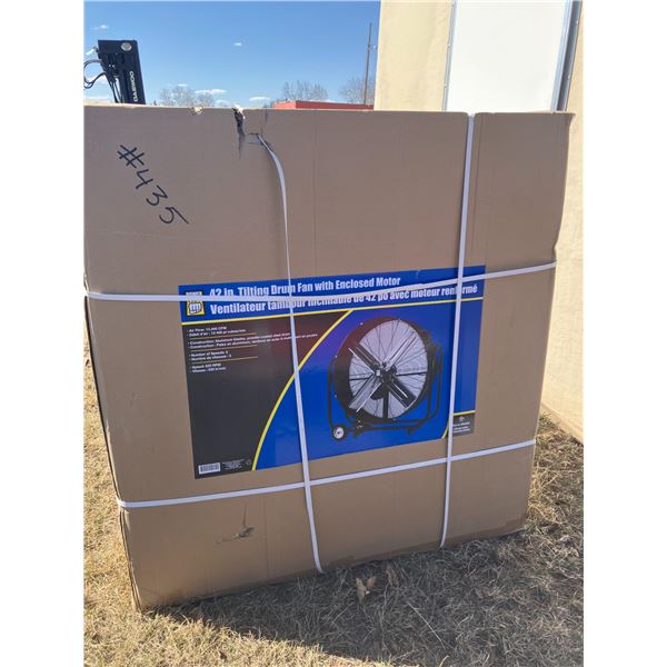 42" Tilting drum fan, 110-Volt (new)