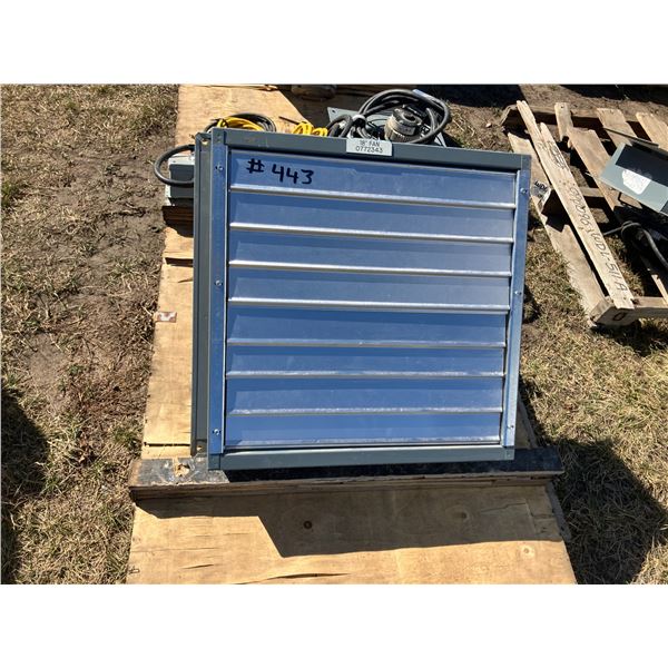 18" vented fan. 110 volt.