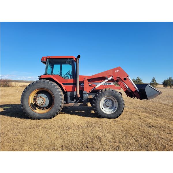 Case IH 7240, 216 HP, FWA Tractor, CAHR, 18 spd power shift, 9589 orig. hrs., Firestone 16.9R30 radi
